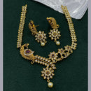 FS Collection Gold Plated AD Necklace Set