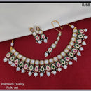 FS Collection Gold Plated Kundan Necklace Set