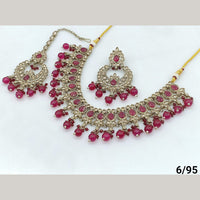 FS Collection Gold Plated Crystal Stone Necklace Set