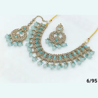 FS Collection Gold Plated Crystal Stone Necklace Set