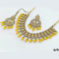 FS Collection Gold Plated Crystal Stone Necklace Set