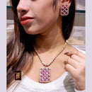 FS Collection Gold Plated AD Necklace Set