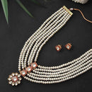 FS Collection  Gold Plated Kundan Stone Necklace Set