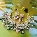 FS Collection  Gold Plated Kundan Stone Necklace Set