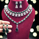 FS Collection Gold Plated Ad Stone Necklace Set