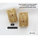 FS Collection Gold Plated Pota Stone Openable Kada