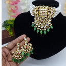 FS Collection Gold Plated Kundan Stone Choker Necklace Set