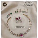 FS Collection Gold Plated CZ Stone Changeable Necklace Set