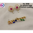 FS Collection Gold Plated CZ Stone Changeable Earrings
