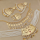 FS Collection Gold Plated Pearl Necklace Set