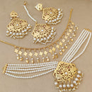 FS Collection Gold Plated Pearl Necklace Set