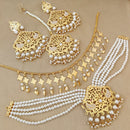 FS Collection Gold Plated Pearl Necklace Set