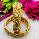 FS Collection Gold Plated Pota Stone Openable Bangles
