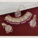 FS Collection Gold Plated Austrian Stone Choker Necklace Set