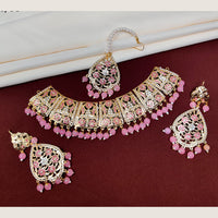 FS Collection Gold Plated Austrian Stone Choker Necklace Set