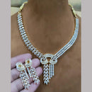 FS Collection Gold Plated AD Necklace Set