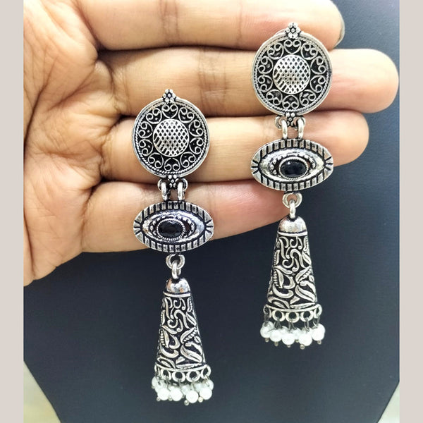 FS Collection Oxidised Plated Dangler Earrings