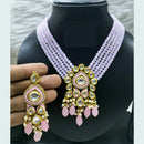 FS Collection Gold Plated Kundan Necklace Set