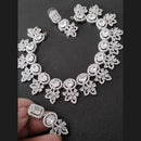 FS Collection Silver Plated AD Necklace Set