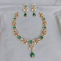 FS Collection Gold Plated Austrian Stone Necklace Set