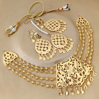 FS Collection Gold Plated Choker Necklace Set