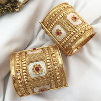 FS Collection Gold Plated Openable Bangles Set
