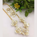 FS Collection Gold Plated Pearl Necklace Set