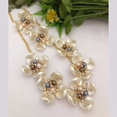 FS Collection Gold Plated Pearl Necklace Set
