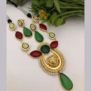FS Collection Gold Plated Crystal Stone Necklace Set
