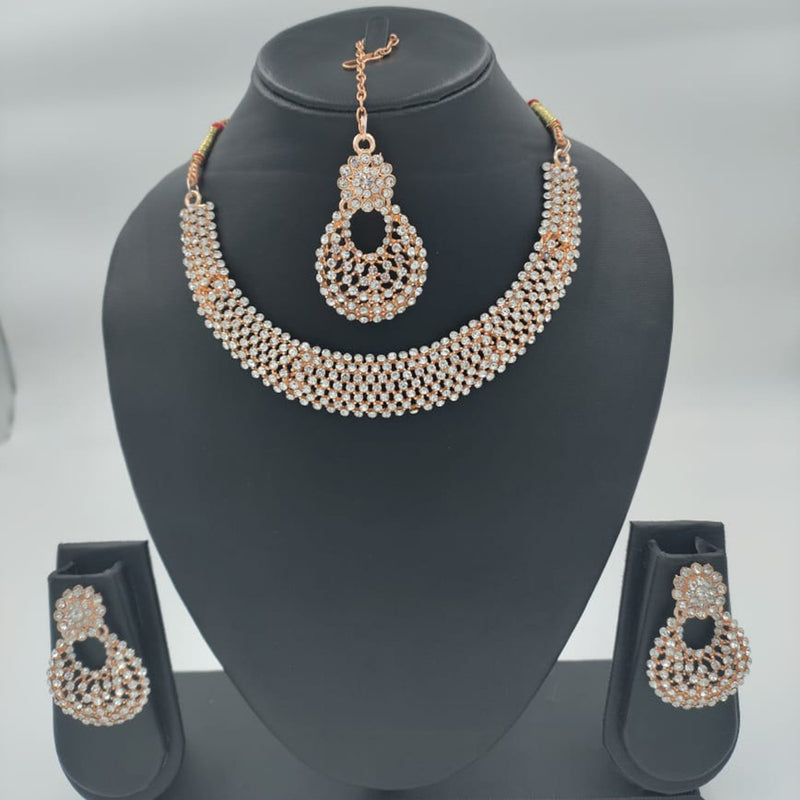 Hashtag Jewels Gold Plated Austrian Stone Necklace Set