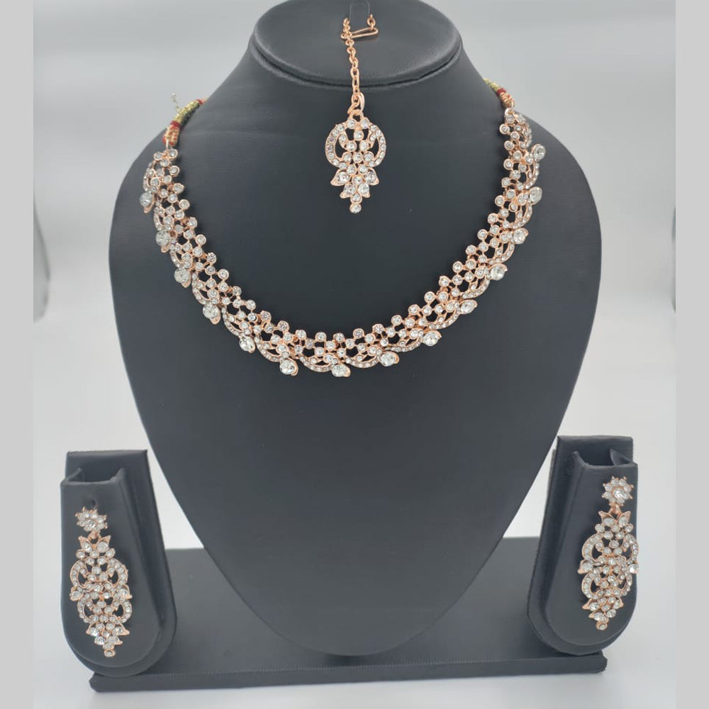 Hashtag Jewels Gold Plated Austrian Stone Necklace Set