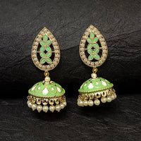 Bhavi Jewels Gold Plated Jhumki Earrings