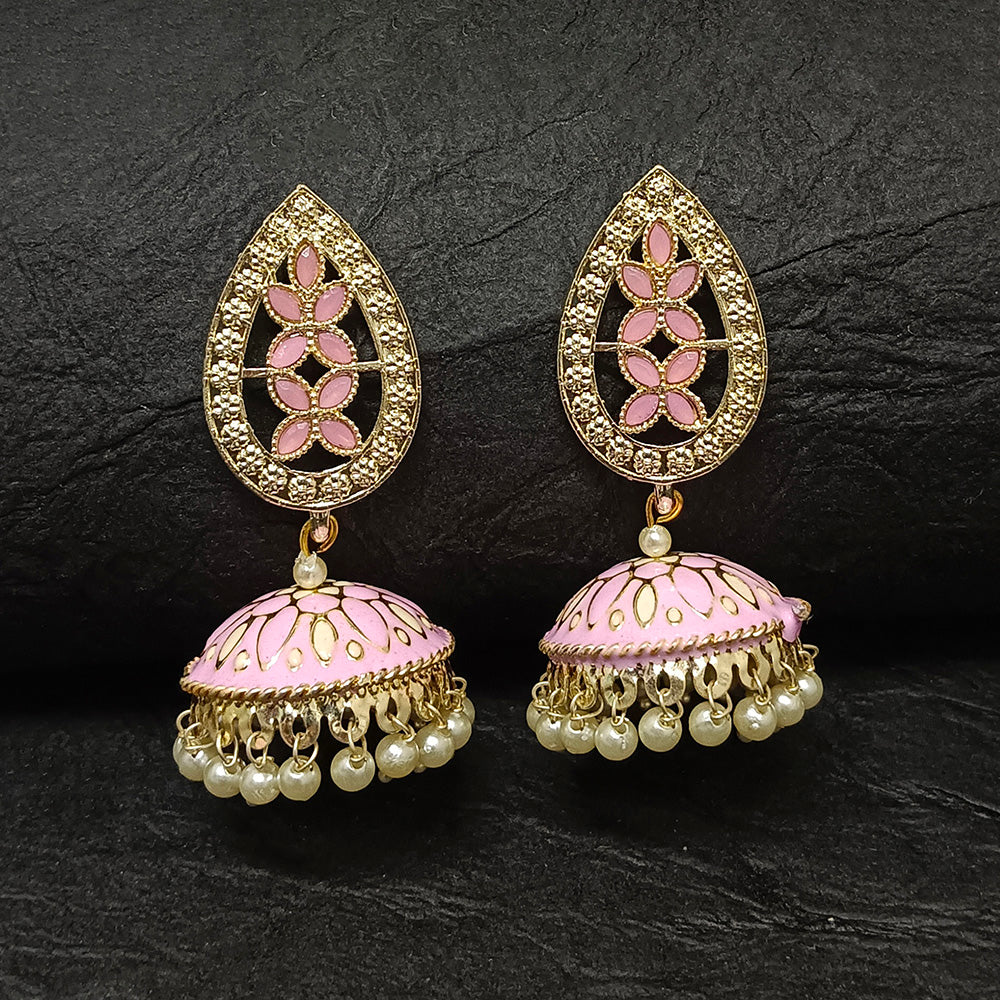 Bhavi Jewels Gold Plated Jhumki Earrings