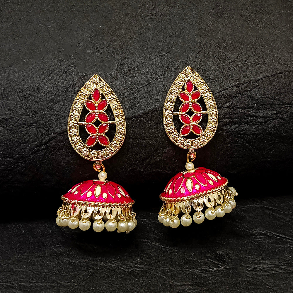 Bhavi Jewels Gold Plated Jhumki Earrings