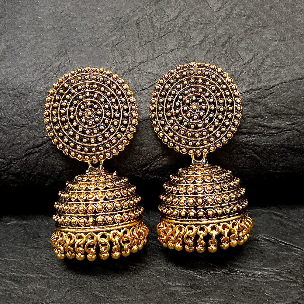 Bhavi Jewels Gold Plated Jhumki Earrings