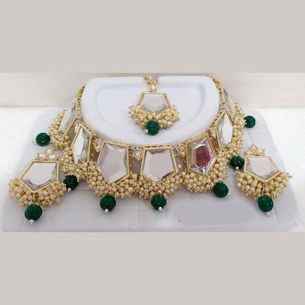 Crescent Creation Gold Plated Austrian Stone Necklace Set