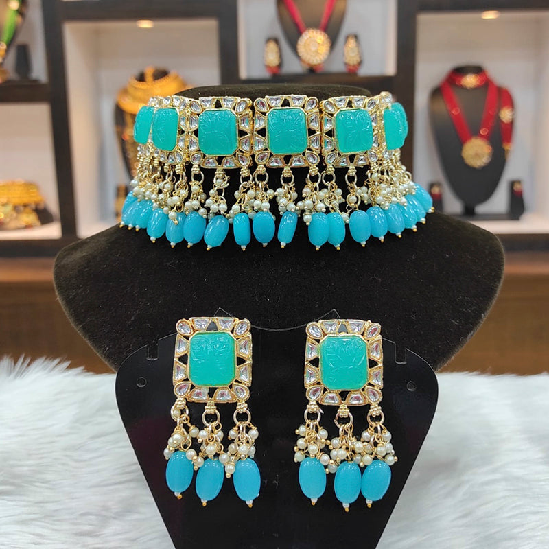 Raj Creations Kundan Stone Choker Necklace Set