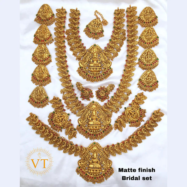 Sangita Creation Gold Plated Bridal Set