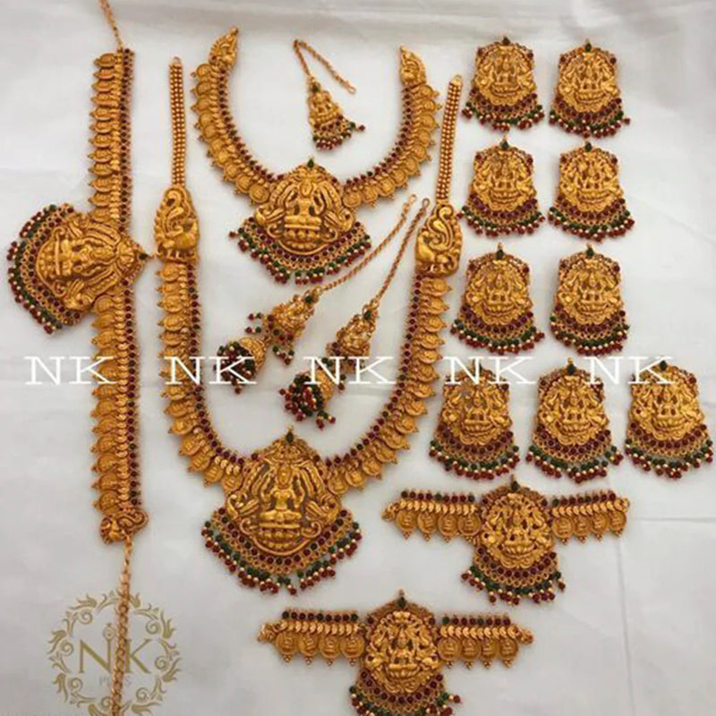 Sangita Creation Gold Plated Bridal Set