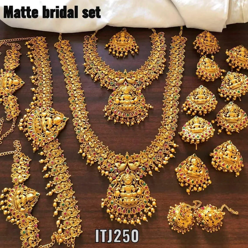 Sangita Creation Gold Plated Bridal Set