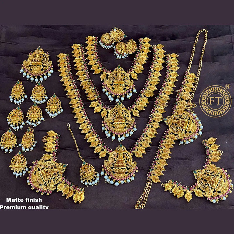 Sangita Creation Gold Plated Bridal Set