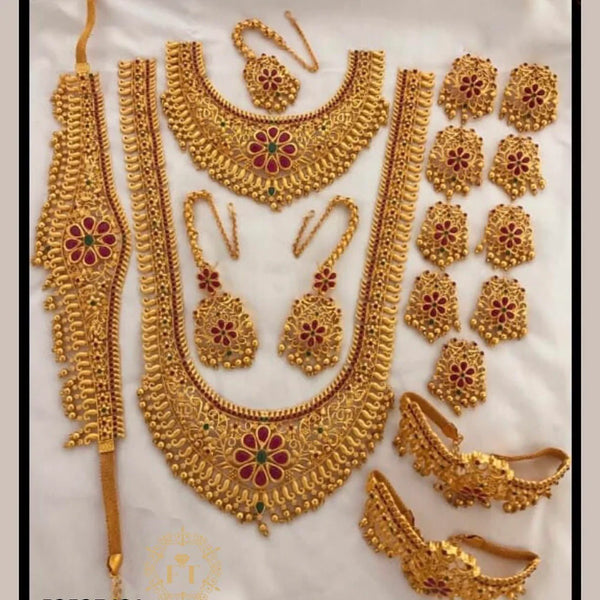 Sangita Creation Gold Plated Bridal Set