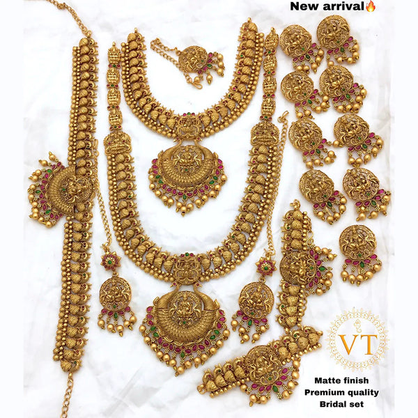 Sangita Creation Gold Plated Bridal Set