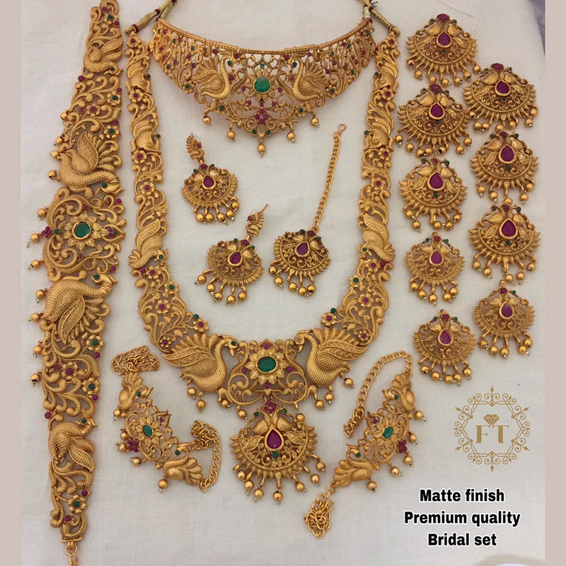 Sangita Creation Gold Plated Bridal Set