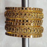 Kiran Bangles Kundan Stone Bangles Set