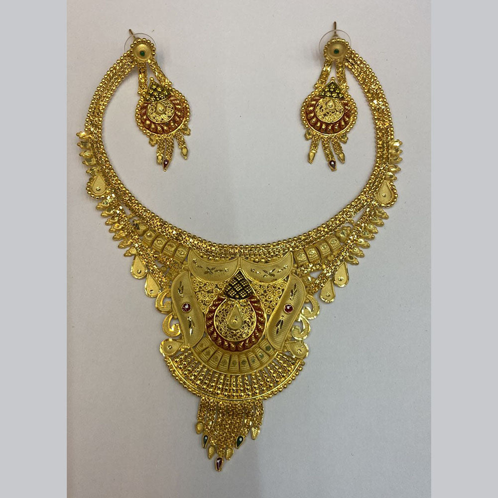 The Jangid Arts Gold Plated Necklace Set