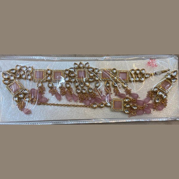 The Jangid Arts Gold Plated Kundan Stone Choker Necklace Set