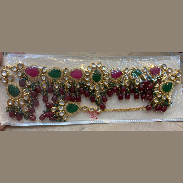 The Jangid Arts Gold Plated Kundan Stone Choker Necklace Set