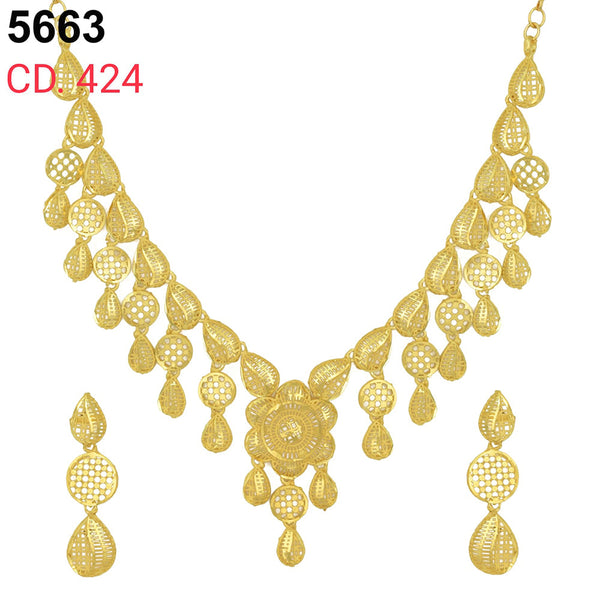 MR Jewellery Forming Gold Plated Necklace Set