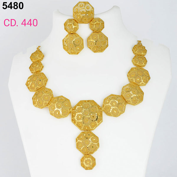 MR Jewellery Forming Gold Plated Necklace Set